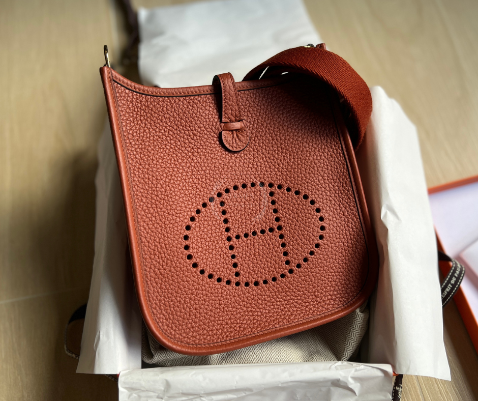 Hermès Mini Evelyne Cuivre with GHW